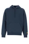 Carhartt Blue Cotton Blend Hooded Chase Sweat
