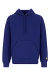 Carhartt Work In Progress Chase Fleece Hoodie In Blue