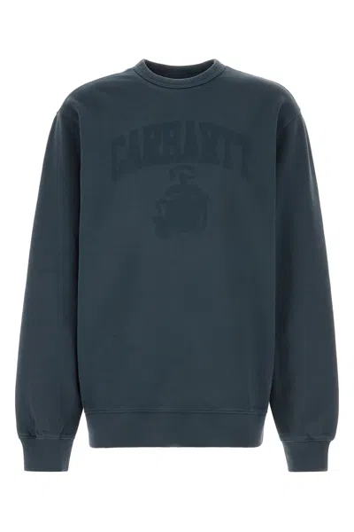 Carhartt Blue Cotton Faded Pond Corps Sweat