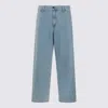 Carhartt Single Knee Jeans In Blue Heavy Stone Bleached