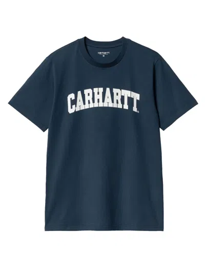 Carhartt Blue Crewneck Logo T-shirt