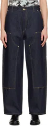 Carhartt Blue Denim Brandon Double Knee Jeans In Blue