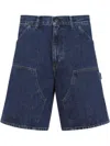 Carhartt Double Knee Denim Shorts In Blue