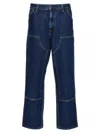 Carhartt Logo-patch Straight-leg Jeans In Blue