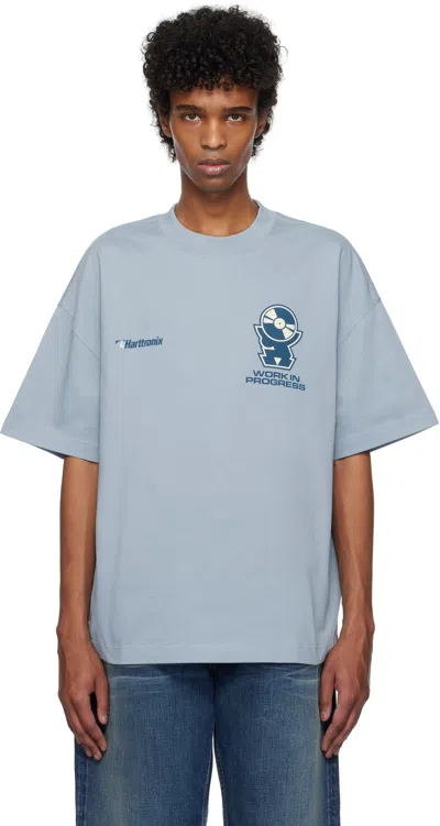 Carhartt Blue Harttronix T-shirt In 0f4xx Frosted Blue