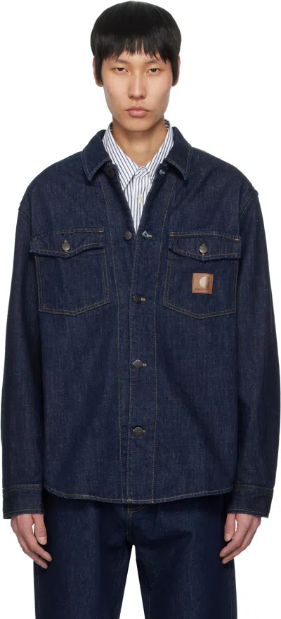 Carhartt Blue Lincoln Denim Jacket In 0102 Blue Rinsed
