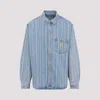 Carhartt Striped Cotton Shirt Jacket With Chest Pocket In Blue