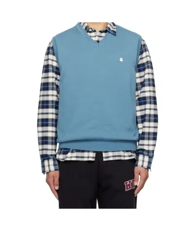 Carhartt Blue Madison Vest In 2qrxx Icywater/white