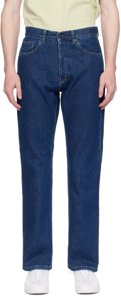 Carhartt Blue Nolan Jeans In 01 Blue