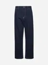 Carhartt Single Knee Straight-leg Organic Cotton-canvas Trousers In Black