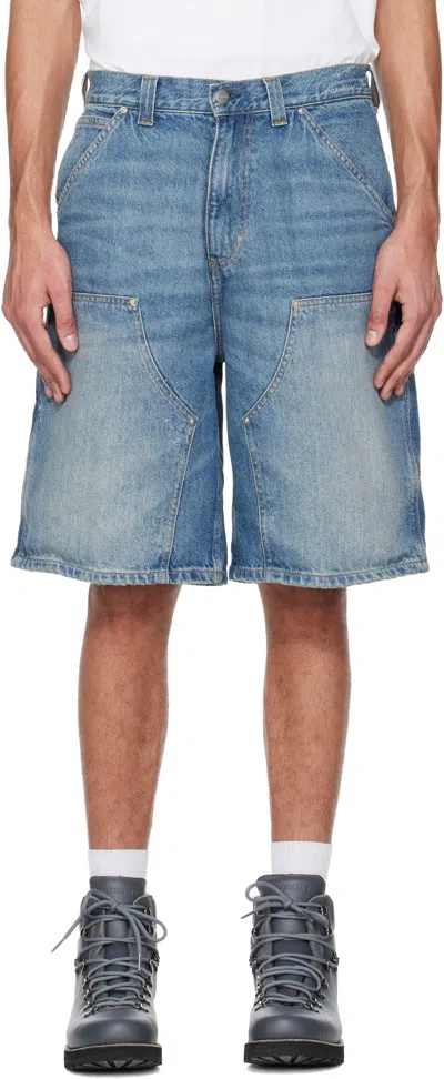 Carhartt Blue Og Aden Double Knee Denim Shorts