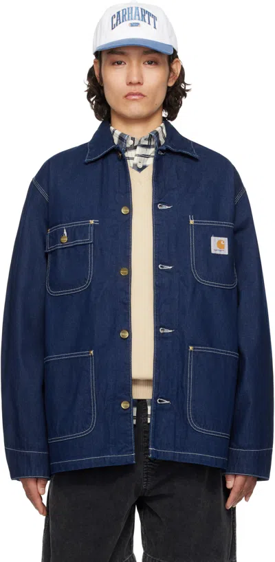 Carhartt Og Denim Chore Coat In Blue