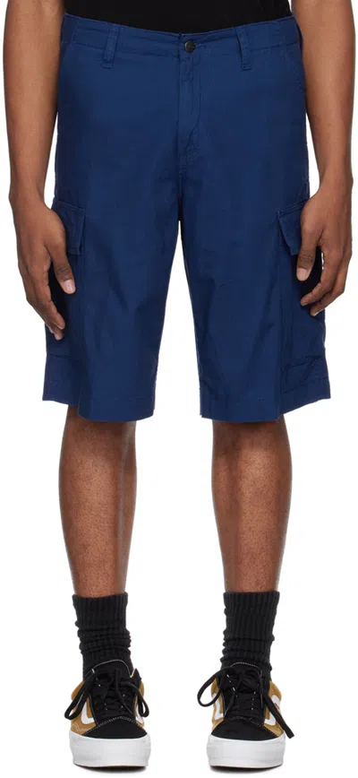 Carhartt Blue Regular Cargo Shorts In 1zf Elder