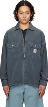 Carhartt Relaxed Fit Jacket Buttoned Cuffs In Blue