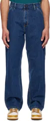 Carhartt Blue Single Knee Jeans In Denim