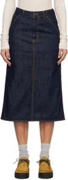 Carhartt Blue Single Knee Midi Skirt In Blue
