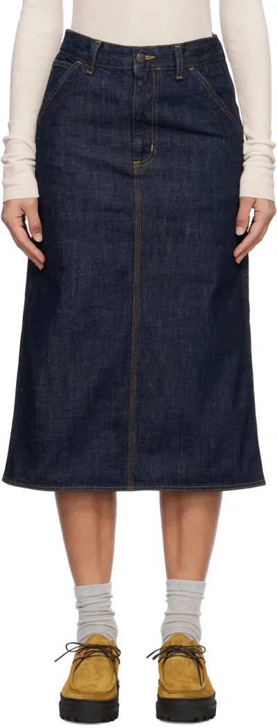 Carhartt Blue Single Knee Midi Skirt