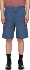 Carhartt Single Knee Bermuda And Short Blue In Neutral