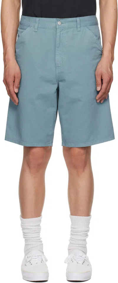 Carhartt Blue Single Knee Shorts In 2pagd Clay Blue