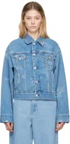 Carhartt Maitland Stamp Denim Jacket In Blue Rinsed