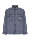 Carhartt Blue Tigan Shirt Shirt Jacket In Gray