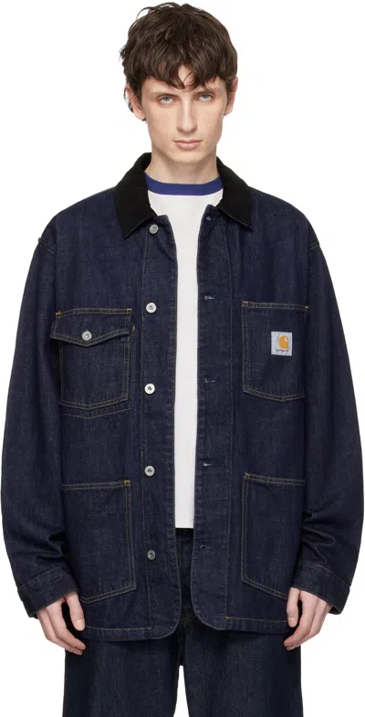 Carhartt Og Warren Chore Jacket In Blue