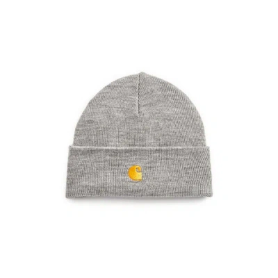 Carhartt Chase Ribbed Knit Beanie In Gray