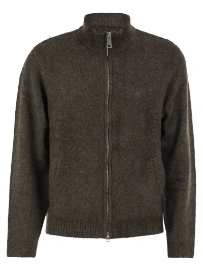 Carhartt Wip Bouclé-effect Zip Cardigan In Green