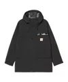 Carhartt Bowden Hooded Raincoat In Black