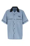 Carhartt Casual Shirt With Contrast Collar And Pockets In Blue