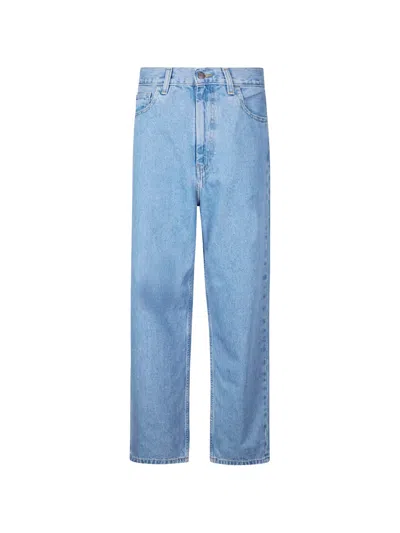 Carhartt Brandon Bleached Stone Trousers In Blue