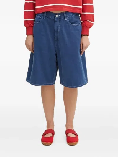 Carhartt Brandon Loose Fit Cotton Shorts In Stone Washed