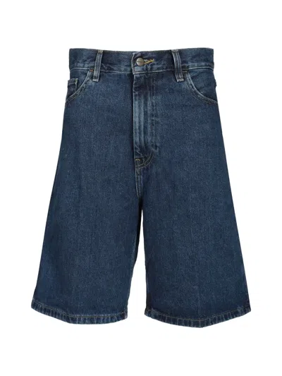 Carhartt Brandon Denim Knee-length Shorts In Blue