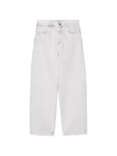 Carhartt Brandon Logo Trousers In Gray
