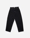 Carhartt Black Cotton Wide Jeans In Black