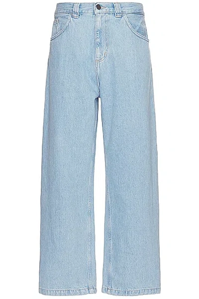 Carhartt Light Blue Mid-rise Straight-leg Jeans
