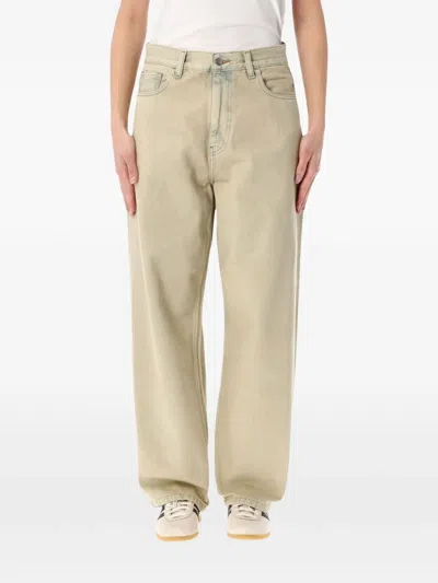 Carhartt Women Light Brown Straight Leg Jeans In Neutral