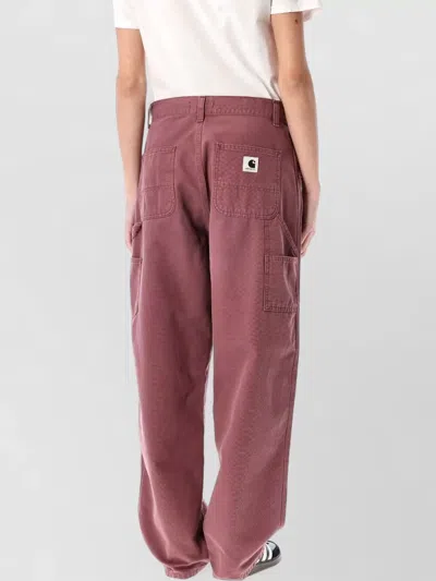 Carhartt Brandon Single Knee Canvas Trousers Relaxed In Pink