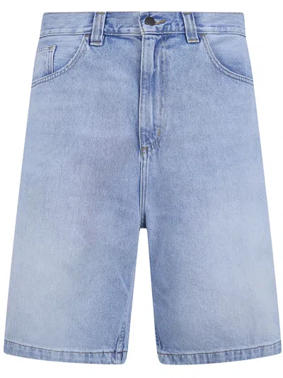 Carhartt Brandon Bleached Denim Shorts In Blue