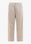 Carhartt Denim Trousers With Belt Loops And Pockets