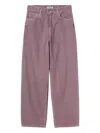 Carhartt Wip Brandon Logo-patch Jeans In Purple