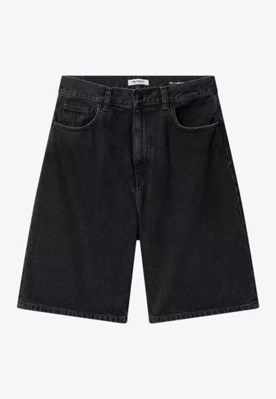 Carhartt Brandon Washed Denim Shorts In Black