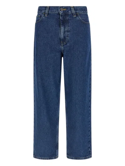Carhartt Brandon Logo-patch Straight-leg Jeans In Blue