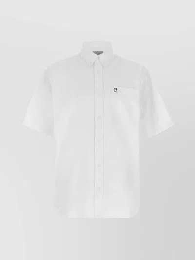 Carhartt 'braxton' Shirt Featuring Button-down Collar In White