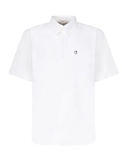 Carhartt Braxton Shirt In Oxford Cotton In White