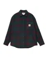 Carhartt Long Sleeve Plaid Shirt With Chest Pocket In Blue