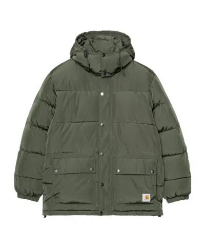 Carhartt Brent Jacket Recycled Nylon Coats Bordeaux In Green