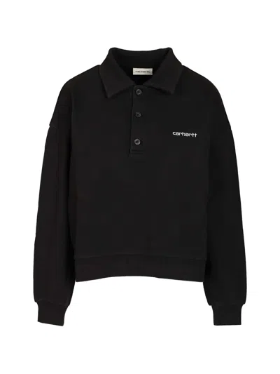 Carhartt Brenta Logo-embroidered Sweater In Black