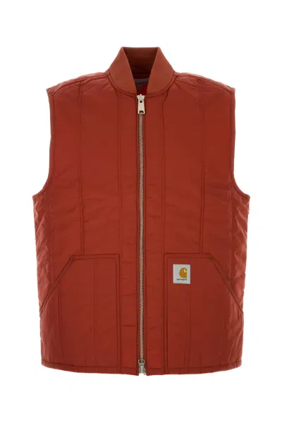 Carhartt Brick Nylon Lachlan Vest Liner In Vermillion