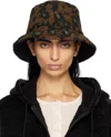 Carhartt Brown & Black Orla Reversible Bucket Hat In Camo Leo Jacquard T